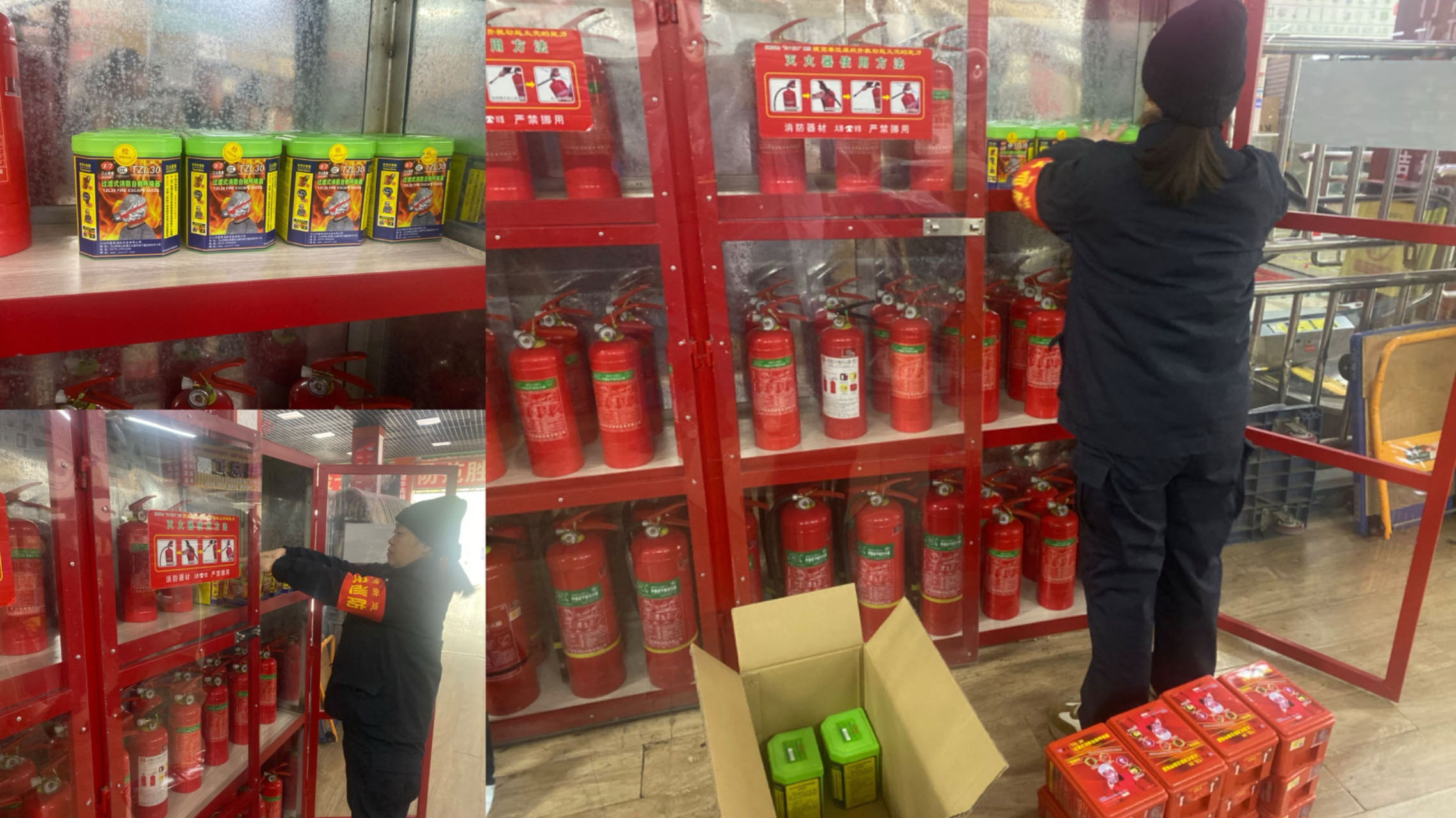 彩名堂市场更换防烟面罩进行时